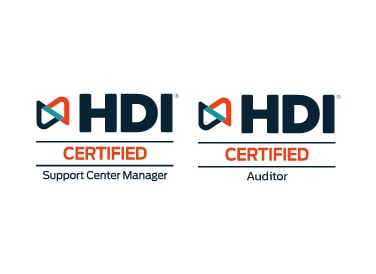 HDI サポートセンターマネージャーとHDI認定オーディタのロゴ